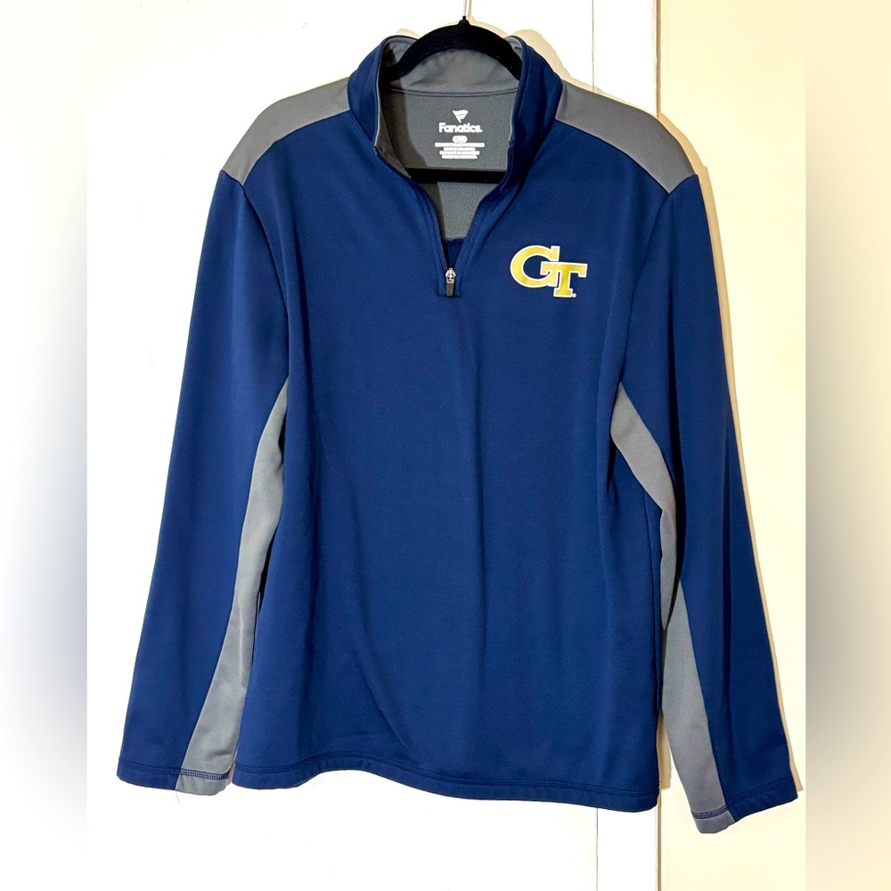 Fanatics Georgia Tech 1/4 Zip Fleece Pullover. Men’s Large